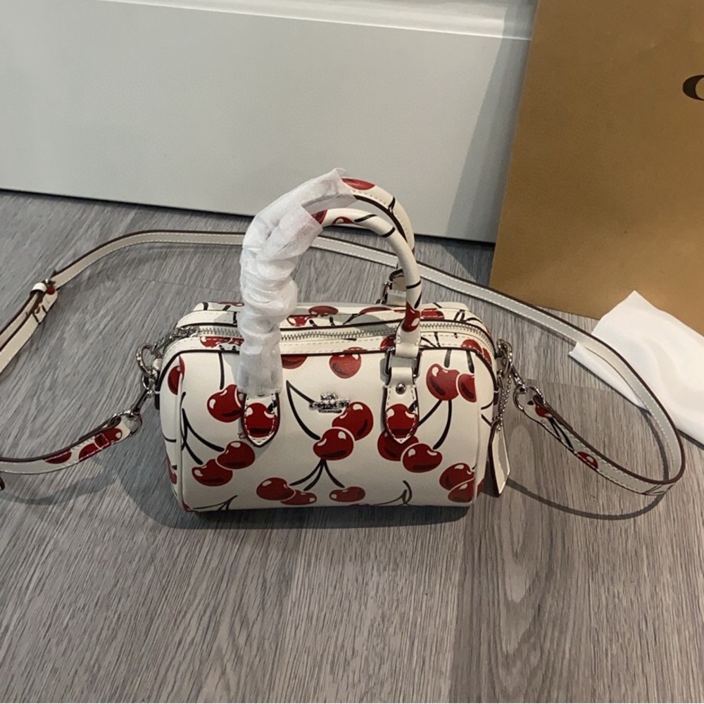 Coach Cherry Print Mini Boston Bag - Picture 3 of 8